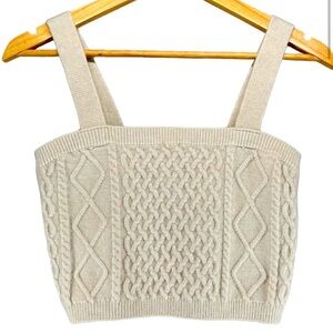 H & M cable knit square neck sweater tank (womens L)